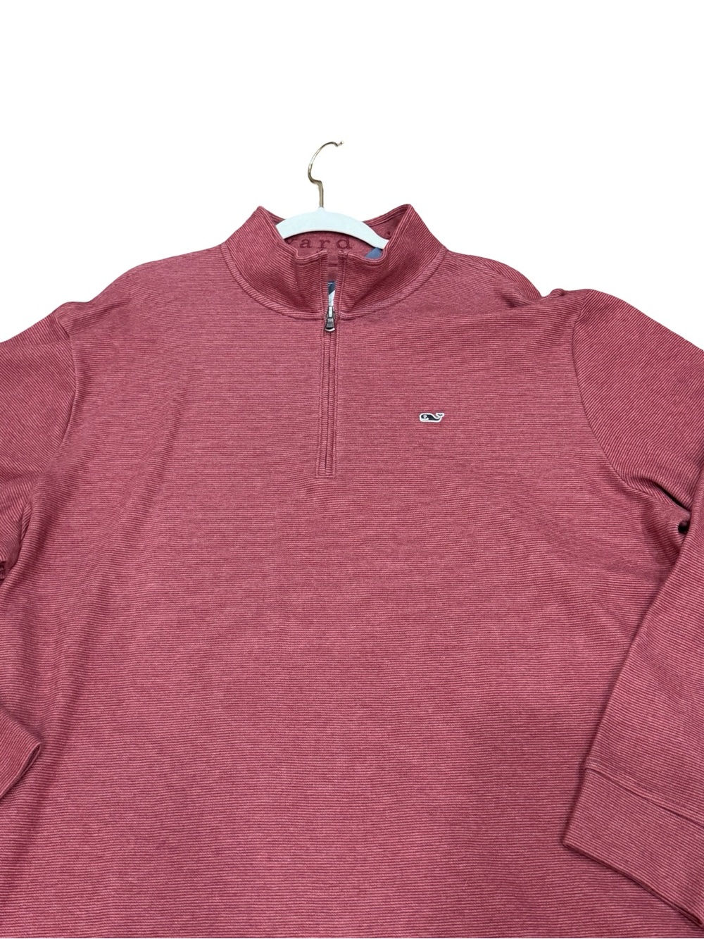 🌟 NWT Vineyard Vines Men's Saltwater Quarter-Zip Pullover Crimson XXL - Picture 5 of 14